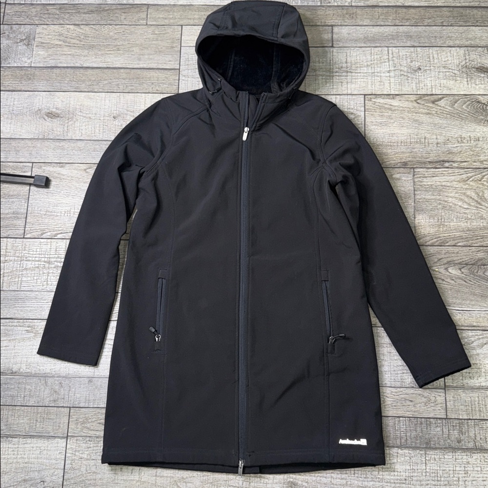 Avalanche Black Softshell Long Jacket